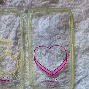 Case-Mate Transparent Case with Pink Heart Design